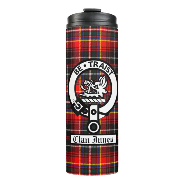 Bouteilles Isothermes Clan Innes Crest Badge et Tartan (Devant)