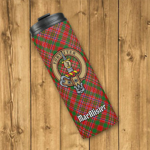 Bouteilles Isothermes Clan MacAlister Crest sur Tartan