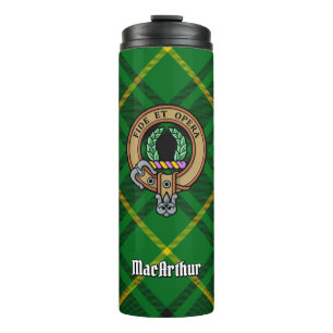 Bouteilles Isothermes Clan MacArthur Crest sur Tartan