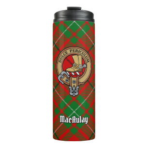 Bouteilles Isothermes Clan MacAulay Crest sur Tartan