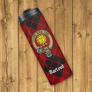 Bouteilles Isothermes Clan MacLeod de Raasay Crest sur Tartan