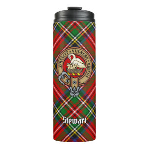 Bouteilles Isothermes Clan Stewart Crest sur Royal Tartan