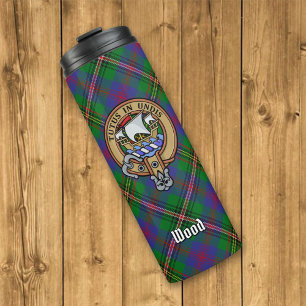 Bouteilles Isothermes Clan Wood Crest sur Tartan