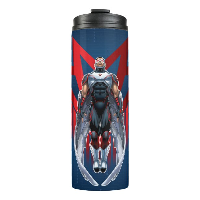 Bouteilles Isothermes Classique Avengers | Insigne d'icône de faucon (Devant)