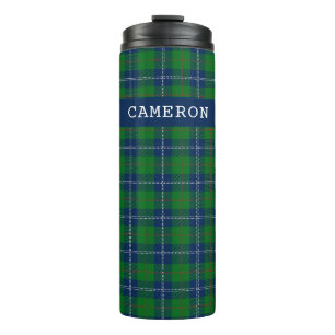 Bouteilles Isothermes Classique Vert Tartan de Noël Plaid Personnalisé