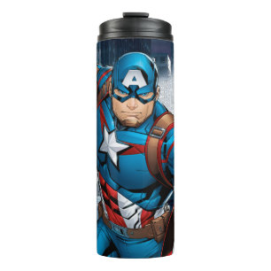 Bouteilles Isothermes Classiques Avengers   Captain America court vers l