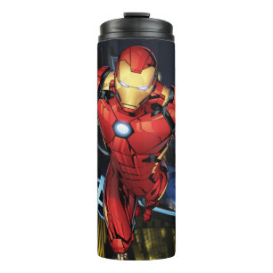 Bouteilles Isothermes Classiques Avengers   Iron Man volant vers l'avant