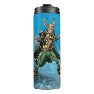 Bouteilles Isothermes Classiques Avengers Loki avec bâton