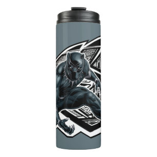 Bouteilles Isothermes Classiques des Avengers Badge de patte de Black