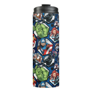 Bouteilles Isothermes Classiques des Avengers Motif hexagonal Avengers