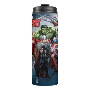 Bouteilles Isothermes Classiques des Avengers   Thor menant les Avengers