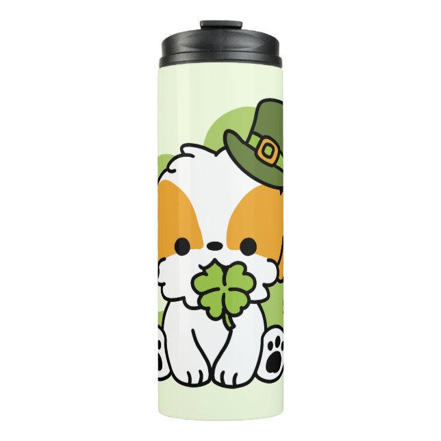 Bouteilles Isothermes Clover Pup Love - St. Patrick's Day Chien Design (Devant)