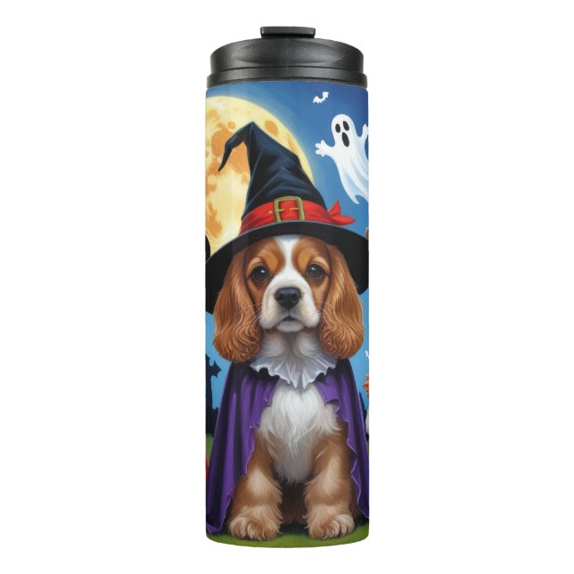 Bouteilles Isothermes Cocker Chiens espagnols Citrouille Halloween Funny (Devant)