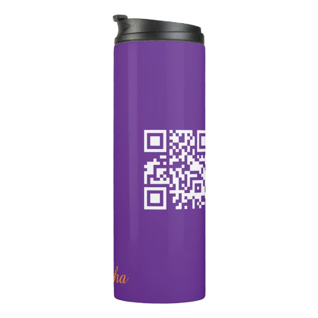 Bouteilles Isothermes Code qr personnalisé Elegant Tumbler Business Logo (Tourné sur la droite)