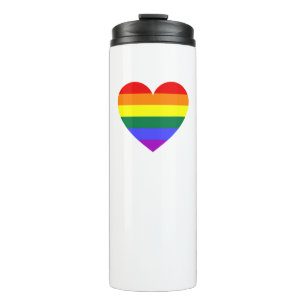 Bouteilles Isothermes Coeur arc-en-ciel du Gay pride LGBT