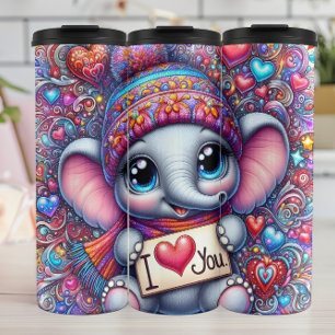 Bouteilles Isothermes Cœur d'éléphant de bébé en hiver