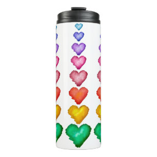 Bouteilles Isothermes Coeurs de couleur marine KiniArt