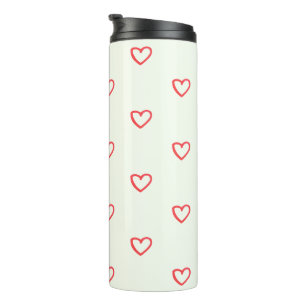 Bouteilles Isothermes Coeurs rouges Motif, mignonne, amour