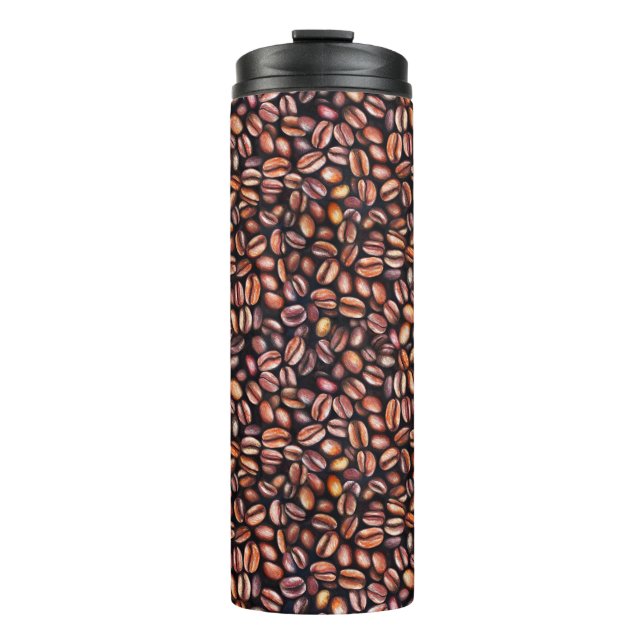 Bouteilles Isothermes Coffee Haricots crayon Motif Rustique Brown (Devant)