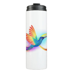 Bouteilles Isothermes Colibri arc-en-ciel avec symbole Infinity