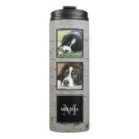Collage photo d'animaux familiers sur bois personn
