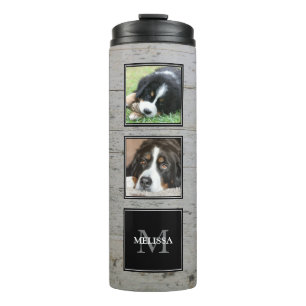 Bouteilles Isothermes Collage photo d'animaux familiers sur bois personn