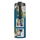 Collage photo floral peint Noms personnalisés