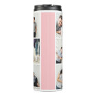 Colorblock Monogramme Famille Photo Collage | Rose