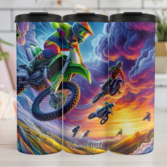 Bouteilles Isothermes Colorful Motocross Race Art Sky (Créateur téléchargé)