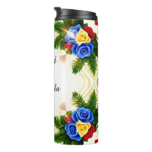 Bouteilles Isothermes Conception de cadre floral vibrant