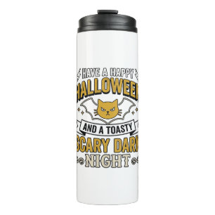 Bouteilles Isothermes Conception de chat Halloween vintage nuit sombre e
