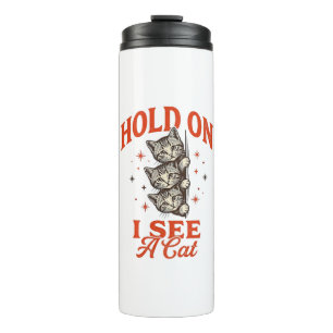 Bouteilles Isothermes Conception de chemise vintage drôle de chat attend