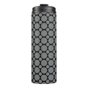 Bouteilles Isothermes Conception de mandala noir et blanc