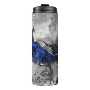 Bouteilles Isothermes Conception de pierre de marbre tendance bleu noir 