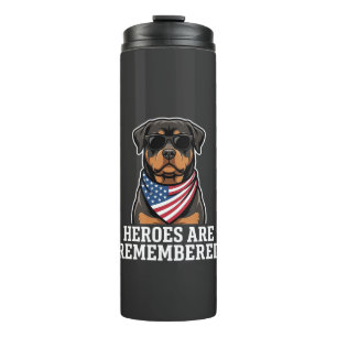 Bouteilles Isothermes Conception de vecteur de chien héros Rottweiler pa
