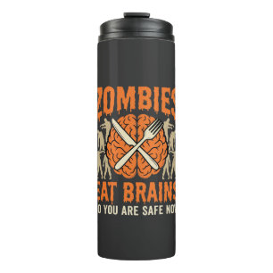 Bouteilles Isothermes Conception de vecteur drôle de zombie mangeant des