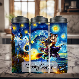 Bouteilles Isothermes Conception sorcière de nuit étoilée pour Halloween