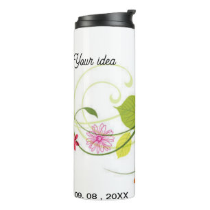 Bouteilles Isothermes Conceptions de mug Fleurs sauvages, mug Floral aqu