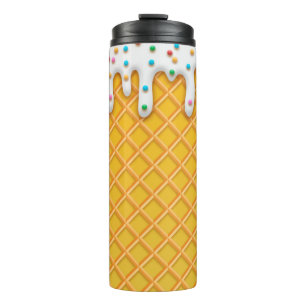 Bouteilles Isothermes Cône de gaufre à la crème glacée avec arroses