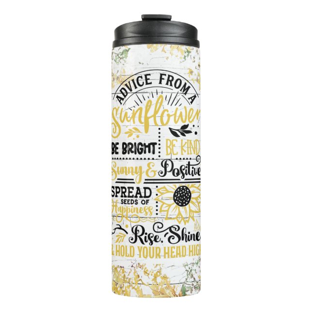 Bouteilles Isothermes Conseil d'un tournesol (Devant)