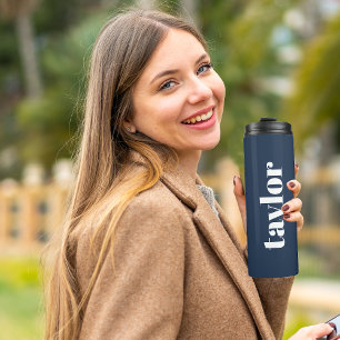 Bouteilles Isothermes Cool Bleu Moderne Minimaliste Simple Customisé