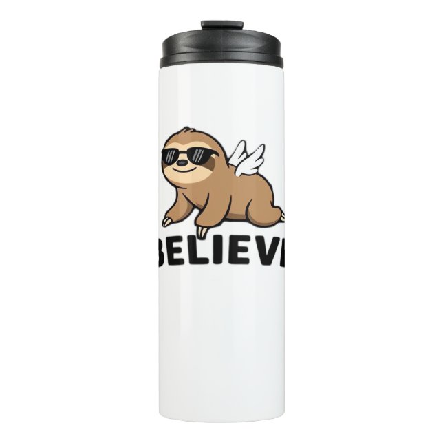Bouteilles Isothermes Cool Flying Sloth Croyez Drôle Motivational Design (Devant)