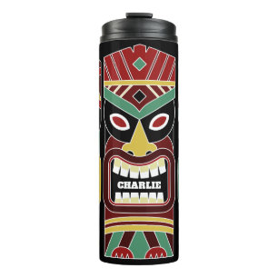 Bouteilles Isothermes Cool Tiki Totems nom personnalisé tumbler