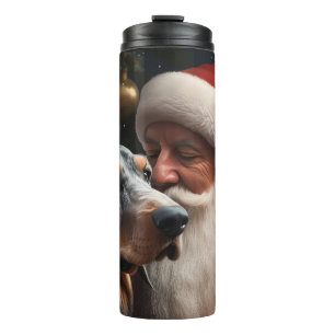 Bouteilles Isothermes Coonhound Bluetick avec Noël au Père Noël