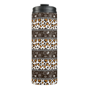 Bouteilles Isothermes Copie africaine avec le motif de peau de guépard