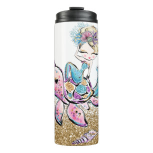 Bouteilles Isothermes *~* Coques de sirène Monogramme Parties scintillan