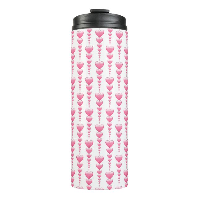 Bouteilles Isothermes Cordes de coeur roses (Devant)