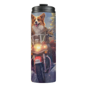 Bouteilles Isothermes Corgi Chien équitation Moto Noël