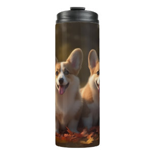 Bouteilles Isothermes Corgi chiot automne délice citrouille