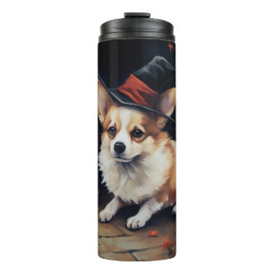 Bouteilles Isothermes Corgi Citrouille Halloween effroi
